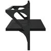 vidaXL &Eacute;tag&egrave;res murales avec barres 2 pcs noir 65x25x30 cm