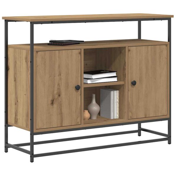 vidaXL Buffet chêne artisanal 100 x 35 x 80 cm Bois d'ingénierie