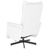 vidaXL Fauteuil inclinable avec repose-pieds blanc similicuir