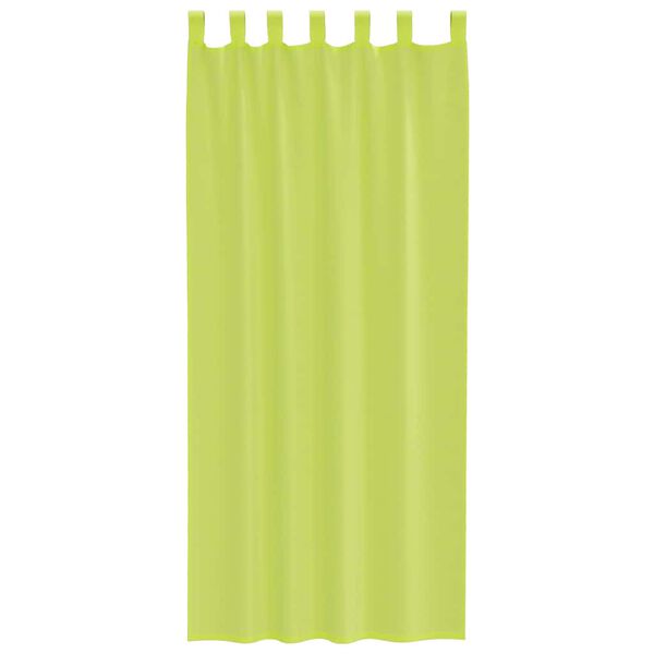 vidaXL Rideaux en voile avec passants 2 pcs vert pomme
