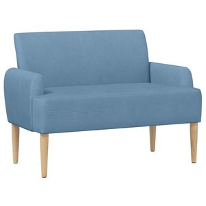 vidaXL Canap&eacute; love seat avec capitonnage en boutons Bleu