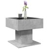 vidaXL Table basse avec LED gris béton 50x50x45 cm bois d'ingénierie