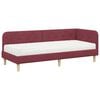 vidaXL Cadre de lit d'angle Bordeaux 80 x 200 cm tissu