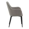 Venture Home Chaises &agrave; manger lot de 2 Comfort polyester noir et gris