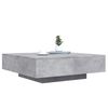 vidaXL Table basse avec lumières LED gris béton 100x100x31 cm