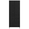 vidaXL Haut Armoire 2 pcs Ch&ecirc;ne noir Bois Agglom&eacute;r&eacute; et Verre