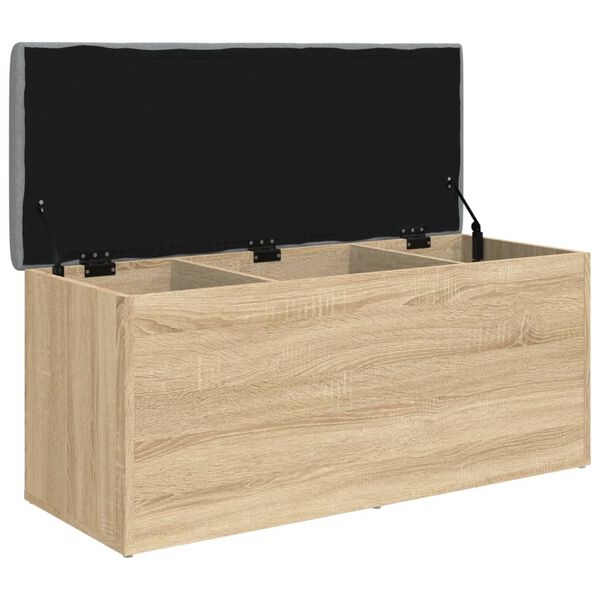 vidaXL Banc de rangement Ch&ecirc;ne Sonoma 102x42x45 cm Bois d'ing&eacute;nierie