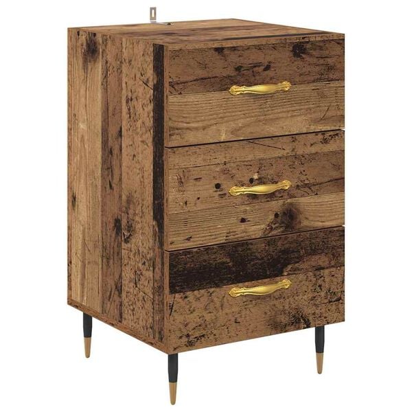 vidaXL Cabinet de chevet Bois ancien 40 x 40 x 66 cm Bois d'ingénierie