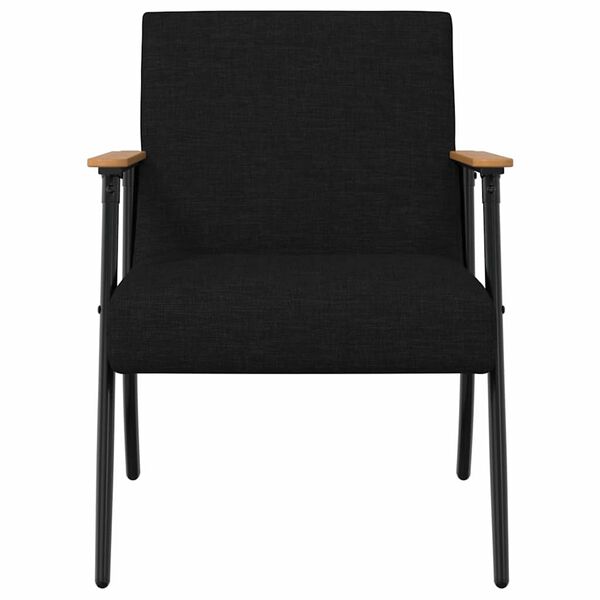 vidaXL fauteuil Noir 59 x 75 x 78 cm tissu