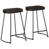 vidaXL Tabourets de bar lot de 2 noir 45x40x62 cm bois manguier massif