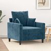 vidaXL Fauteuil Bleu 60 cm Velours