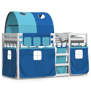 vidaXL Lit superpos&eacute; sans matelas bleu 80x200 cm bois de pin massif