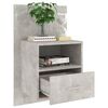 vidaXL Tables de chevet murales 2 pcs Gris b&eacute;ton