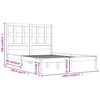 vidaXL Cadre de lit sans matelas 135x190 cm bois de pin massif