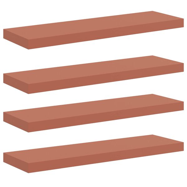 vidaXL &Eacute;tag&egrave;re Murale 4 pcs Rouge 90 x 23,5 x 4 cm Bois d'ing&eacute;nierie