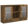 vidaXL Armoire &agrave; vitrine Ch&ecirc;ne fum&eacute; 120x30,5x70 cm Bois d'ing&eacute;nierie