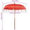 vidaXL Parasol balinais Rouge 215 x 215 x 260 cm
