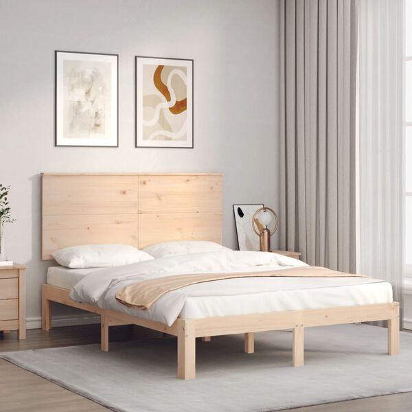vidaXL Cadre de lit sans matelas 140x200 cm bois massif de pin