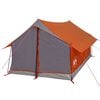 vidaXL Tente de camping 2 personnes gris et orange imperméable