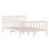 vidaXL Cadre de lit sans matelas blanc bois massif 140x200 cm