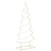 vidaXL Sapin de No&euml;l en m&eacute;tal avec support KUOPIO 180 cm Acier Dor&eacute;
