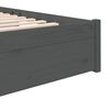 vidaXL Cadre de lit sans matelas gris bois massif 140x200 cm