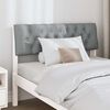 vidaXL T&ecirc;te de lit capitonn&eacute;e Gris clair 100 cm Pin massif