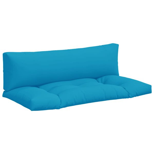 vidaXL Coussins de palette lot de 2 bleu clair tissu