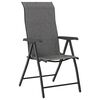 vidaXL Chaises pliables de jardin lot de 2 gris r&eacute;sine tress&eacute;e