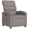 vidaXL Fauteuil de massage inclinable Taupe Tissu