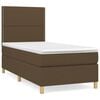 vidaXL Sommier &agrave; lattes de lit avec matelas Marron fonc&eacute; 90x190 cm