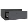 vidaXL Table basse Gris 55x56x32 cm Bois massif de pin