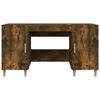 vidaXL Bureau Chêne fumé 140x50x75 cm Bois d'ingénierie
