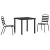 vidaXL Ensemble de salle &agrave; manger pour jardin 3 pc Anthracite
