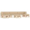 vidaXL Salon de jardin palette 6pcs avec coussins Bois de pin impr&eacute;gn&eacute;