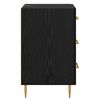 vidaXL Cabinet de chevet Ch&ecirc;ne noir 40 x 40 x 66 cm Bois d'ing&eacute;nierie