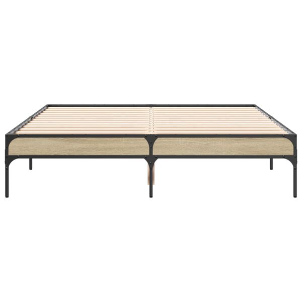 vidaXL Cadre de lit sans matelas ch&ecirc;ne sonoma 120x200 cm