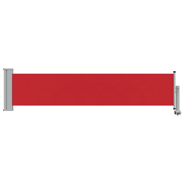 vidaXL Auvent lat&eacute;ral r&eacute;tractable de patio 60x300 cm Rouge