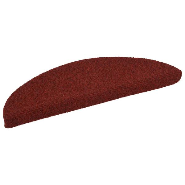 vidaXL Tapis d'escalier autocollants 20 pi&egrave;ces 56 x 17 x 3 cm Rouge bordeaux Demi-rond