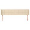 vidaXL T&ecirc;te de lit avec oreilles Cr&egrave;me 203x16x78/88 cm Tissu