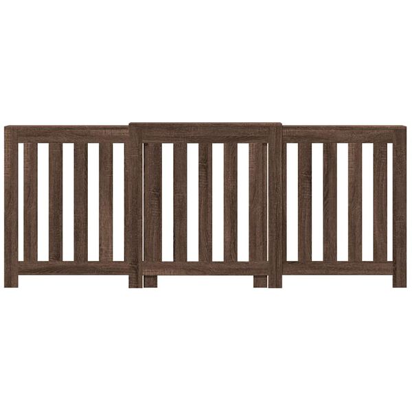vidaXL Cache-radiateur ch&ecirc;ne marron 205x21,5x83,5 cm bois d'ing&eacute;nierie