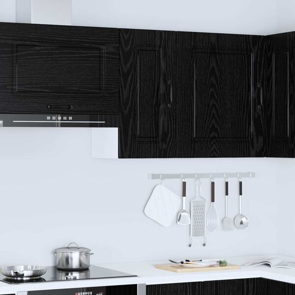 vidaXL Armoire de cuisine avec porte Kalmar Ch&ecirc;ne noir 30 x 31 x 60 cm