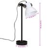 vidaXL Lampe de bureau 25 W blanc 15x15x55 cm E27