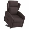 vidaXL Fauteuil inclinable &eacute;lectrique marron fonc&eacute; tissu