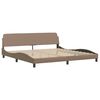 vidaXL Lit Viana avec matelas cappuccino 200x200 cm similicuir