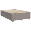 vidaXL Sommier &agrave; lattes de lit avec matelas Taupe 160x200 cm Tissu