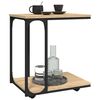 vidaXL Table d'appoint à roues Chêne sonoma 50x35x55,5 cm