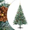 vidaXL Sapin de Noël artificiel avec 150 LED Vert 150 cm PVC et Acier