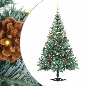 vidaXL Sapin de No&euml;l artificiel avec 150 LED Vert 150 cm PVC et Acier