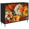 vidaXL Buffet GENNEP Ch&ecirc;ne noir 102 x 33 x 76 cm Bois d'ing&eacute;nierie